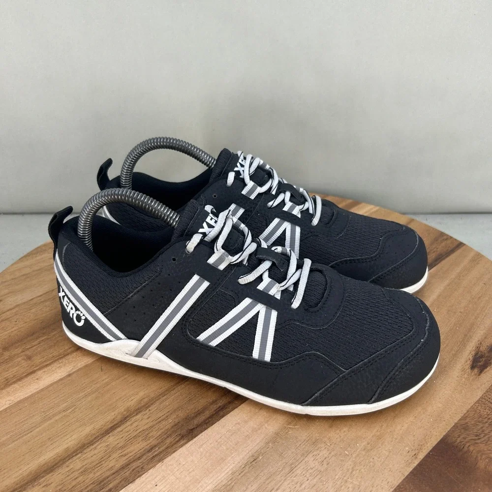 Xero Shoes Prio Womens Size 8 Black White Minimalist Barefoot Running Shoes